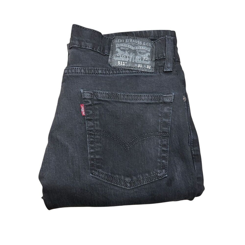 Levi's Men’s 511 Denim Black Jeans Tag W31x L32 Actual W30 x L32